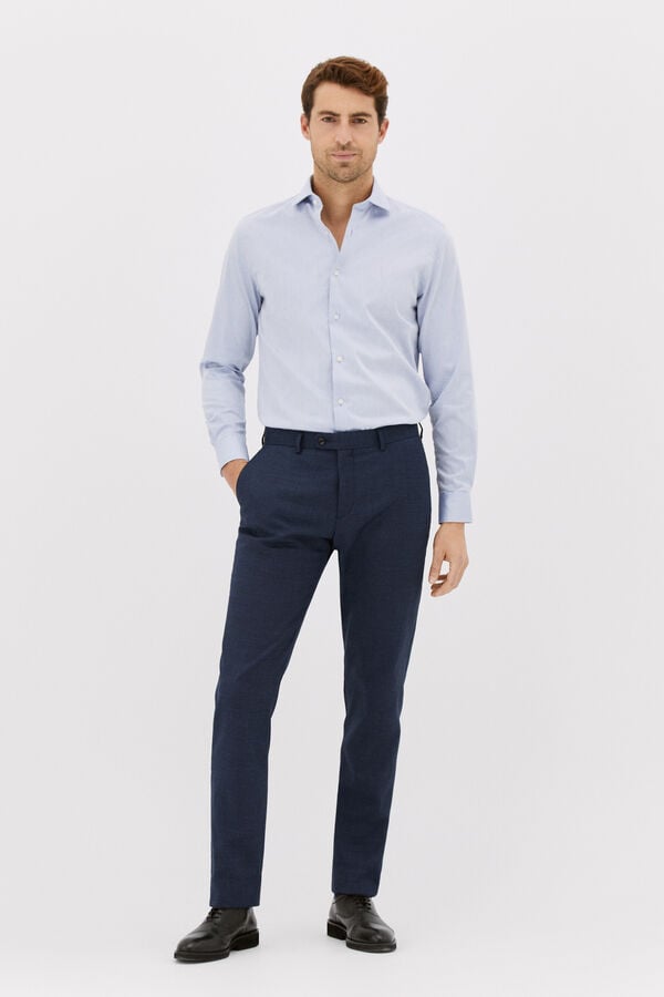 Cortefiel Camisa vestir tailored fit Azul