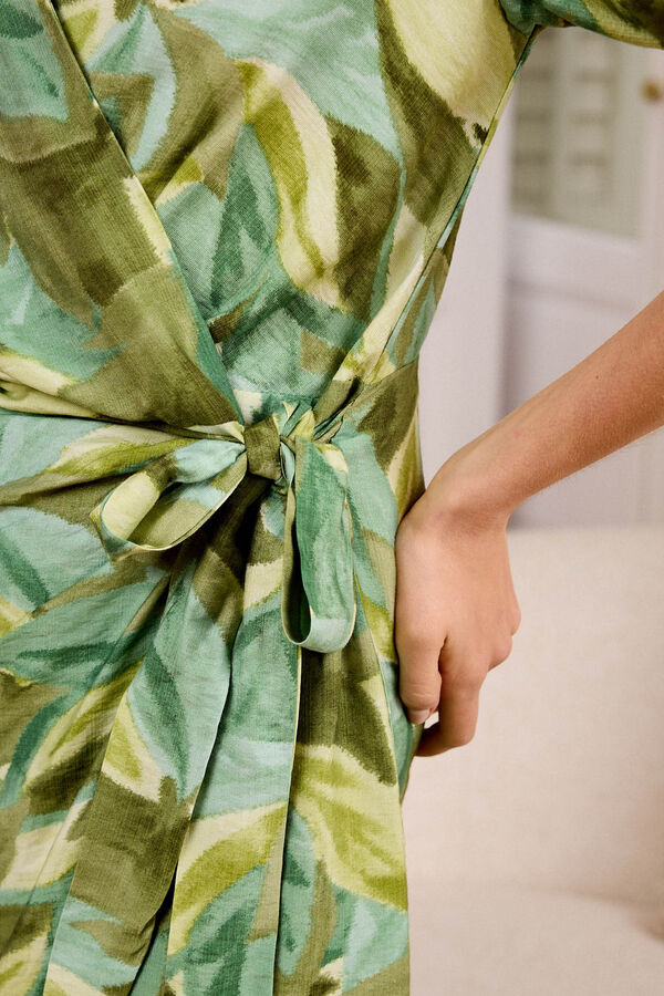 Polín Et Moi Vestido com laçada Sorima Verde