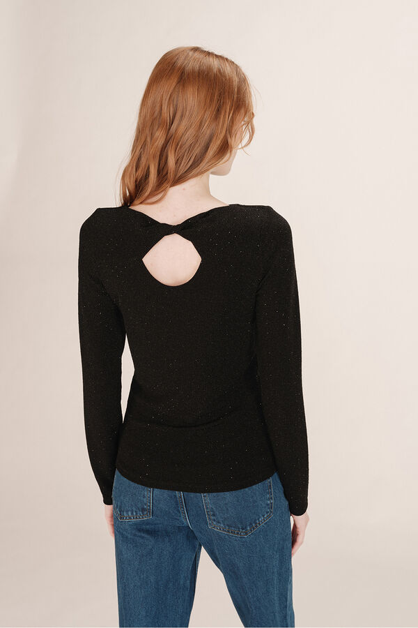 Grace & Mila Top pegado l&uacute;rex Negro