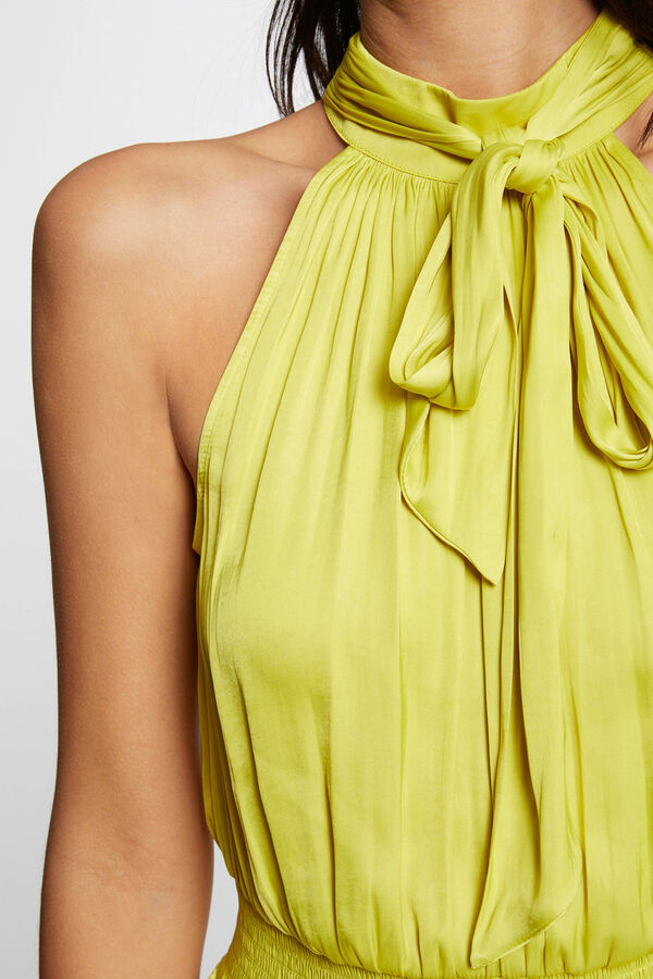 Morgan Vestido largo recto holgado Amarillo