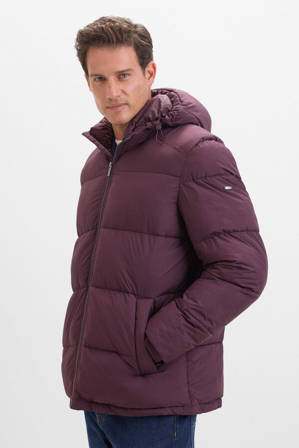 Cortefiel Cazadora acolchada Vino