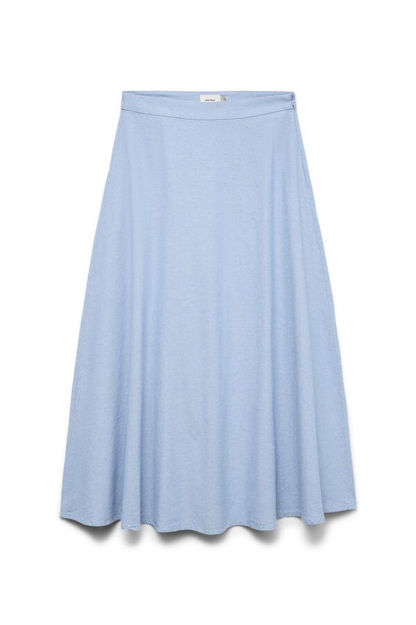 Vero Moda Falda larga de algod&oacute;n Azul