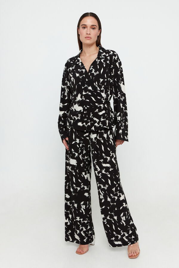 Vero Moda Pantal&oacute;n recto cintura alta Gris