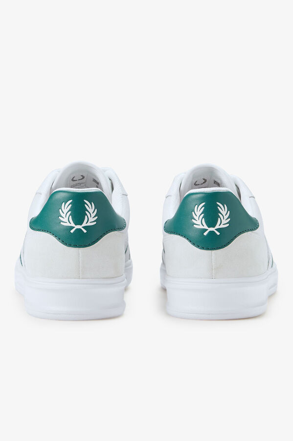 Fred Perry Zapatilla B4 embossed leather/suede Blanco