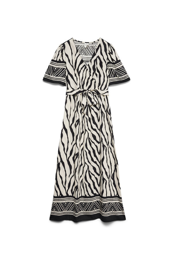 Vero Moda Vestido comprido de manga curta Tostado
