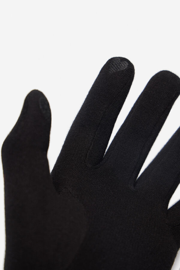 Cortefiel Luva nylon  Preto