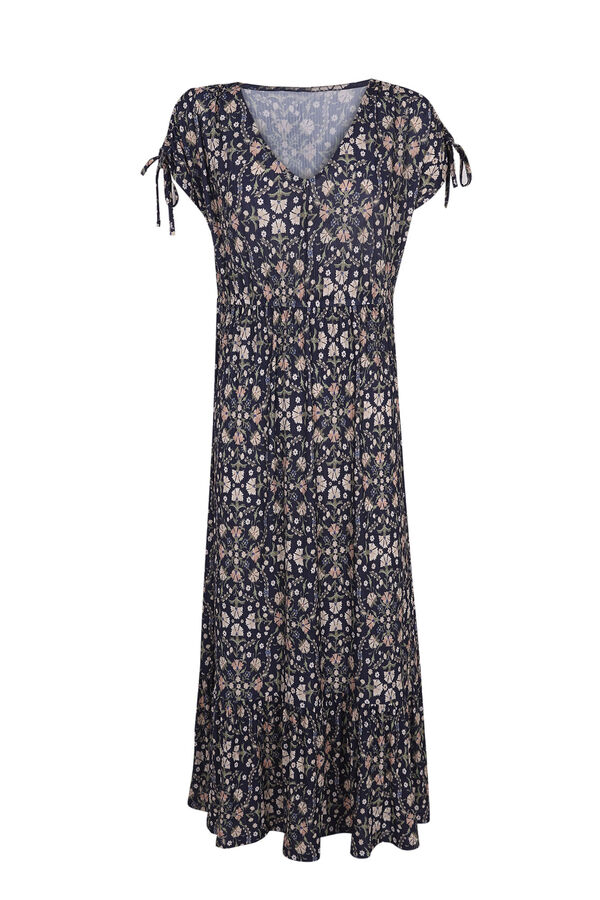 Cortefiel Vestido de punto estampado Estampado azul