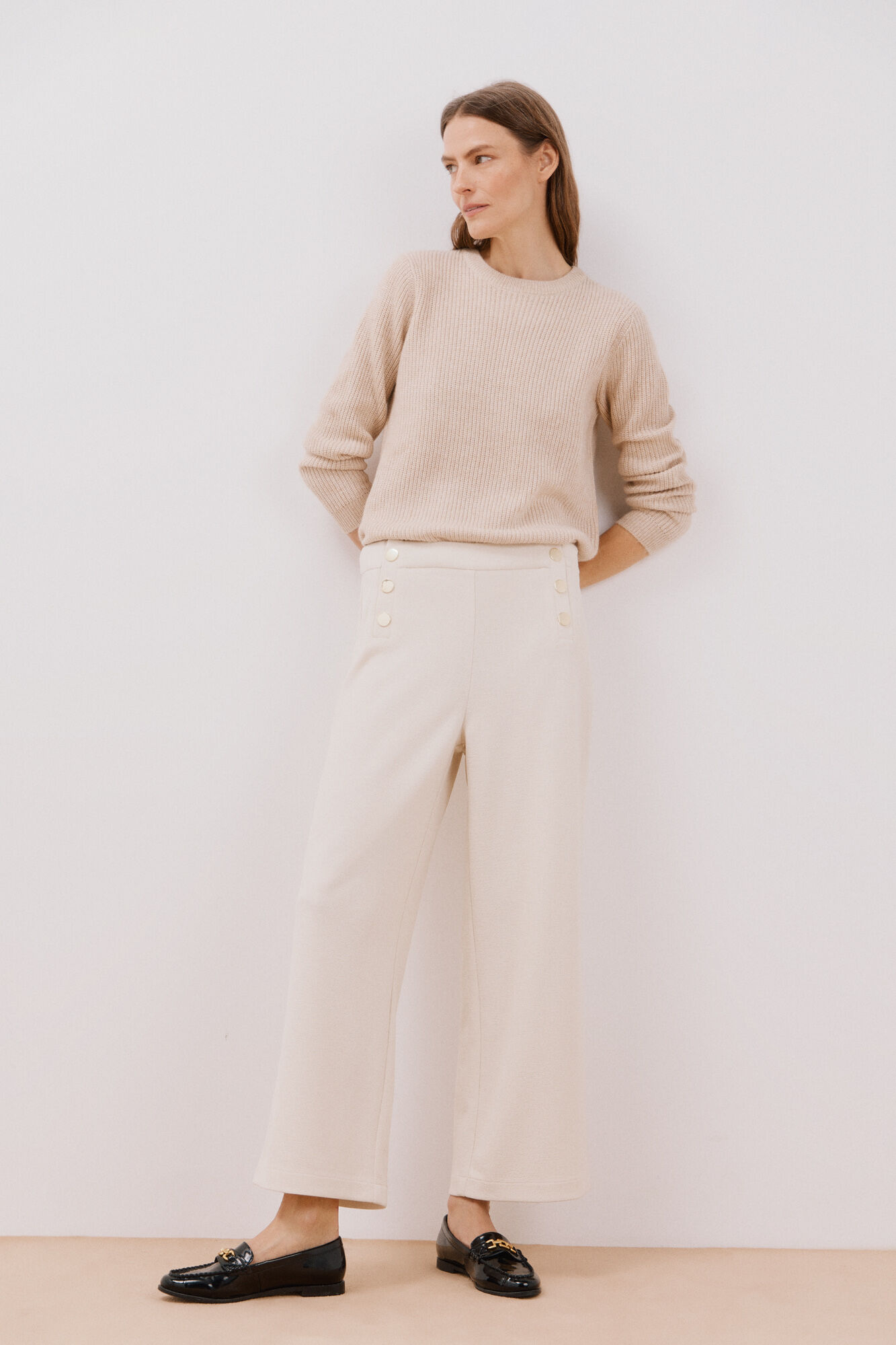 Cortefiel Pantal&oacute;n de punto con botones