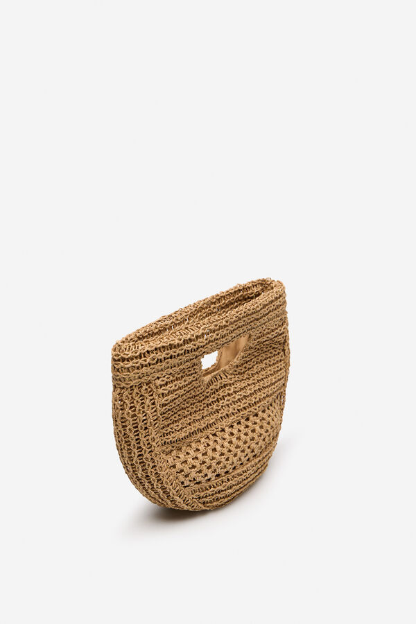 Cortefiel Bolsa tran&ccedil;ada de r&aacute;fia Castanho