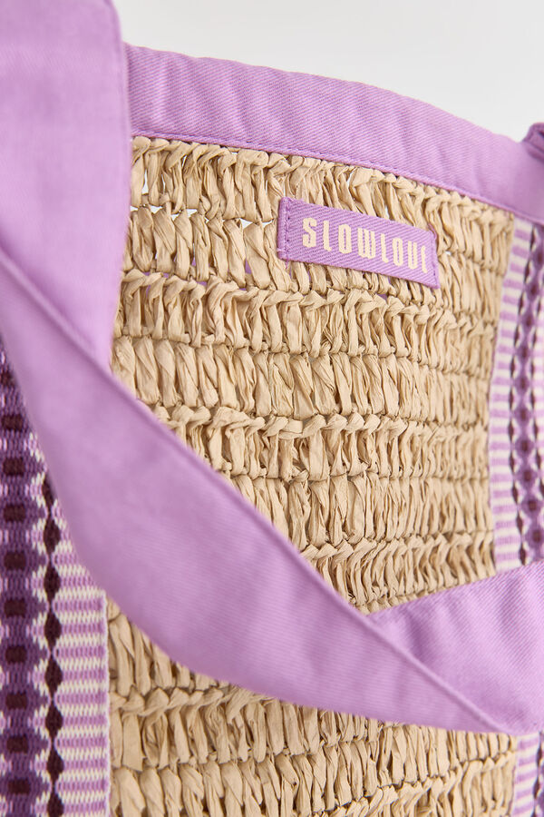 Slowlove Fitas de ráfia para sacolas de compras Cinzento