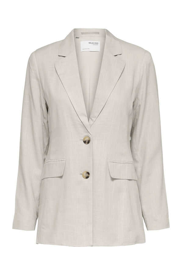 Selected Femme Blazer Regular Fit de linho Cinzento