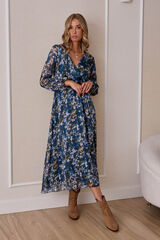 Pol&iacute;n Et Moi Vestido cruzado Azul