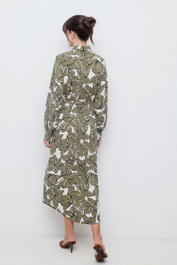 Vila Print midi shirt dress Verde