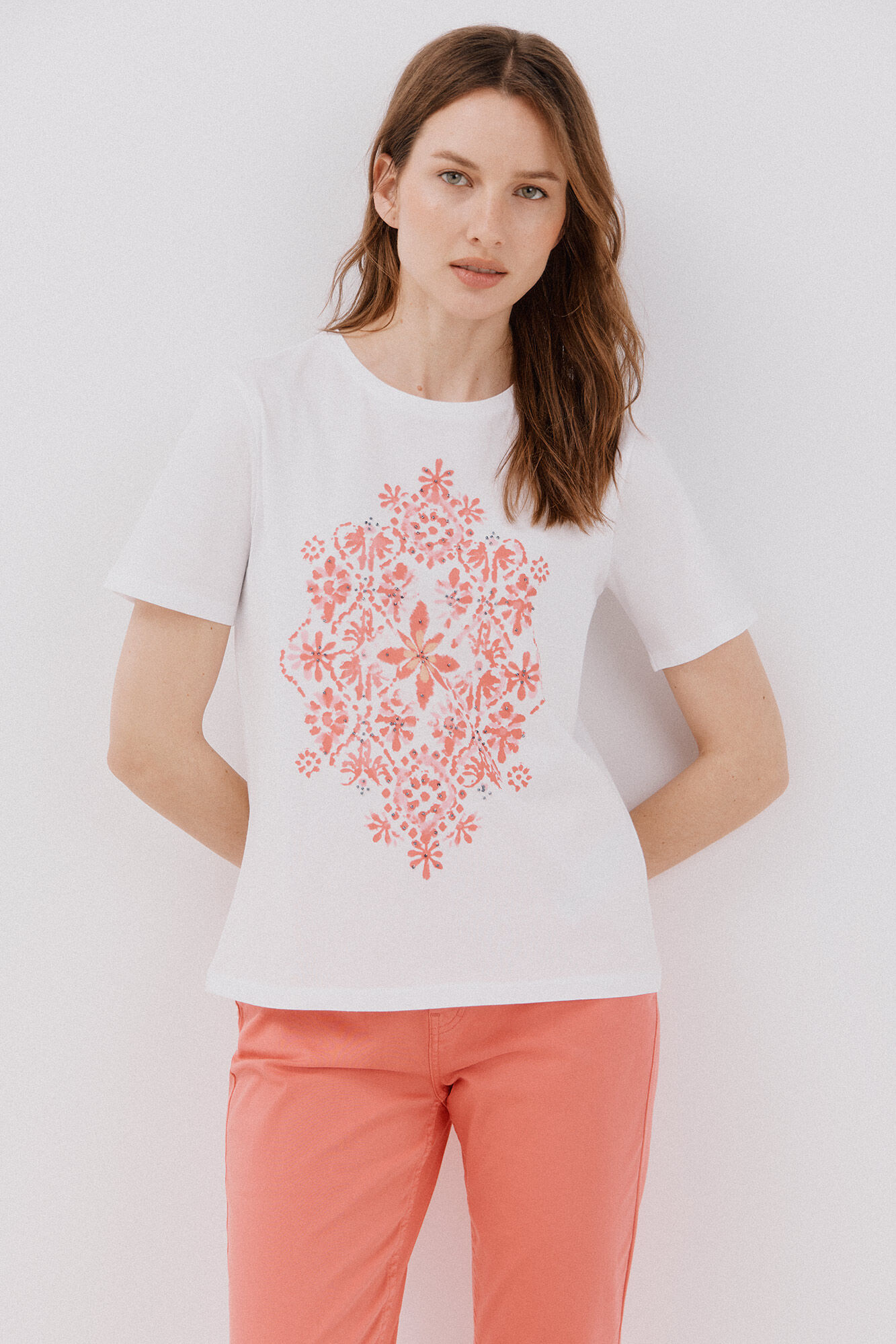 Cortefiel Camiseta com estampado posicional