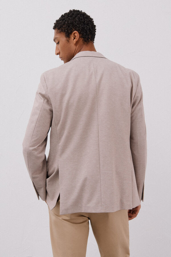 Cortefiel Blazer de malha  Tostado