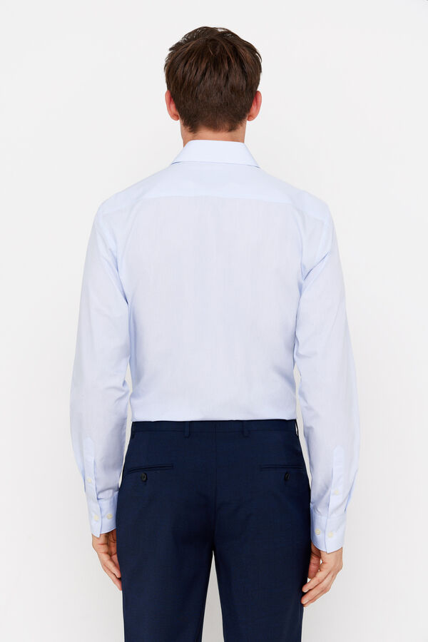 Cortefiel Camisa vestir cuadros f&aacute;cil plancha Azul