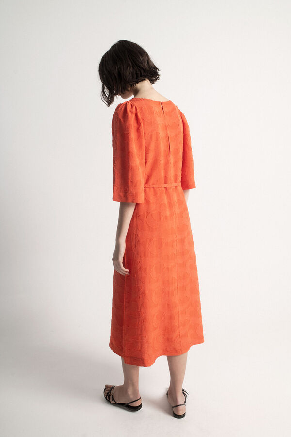 Object Vestido midi estructura Naranja