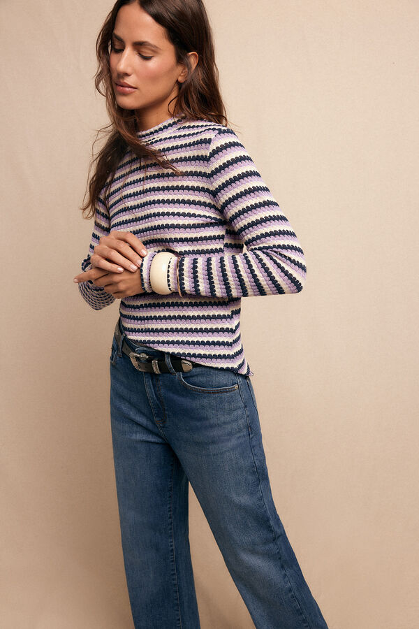 Slowlove Top b&aacute;sico estructura Estampado blanco