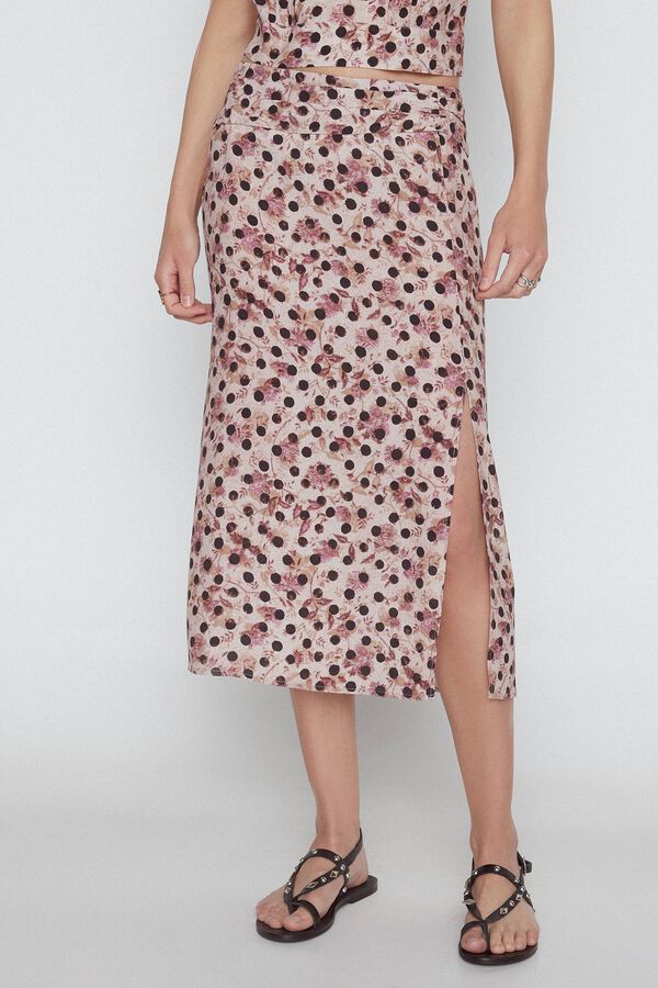 Slowlove Polka dot midi skirt Impress&atilde;o