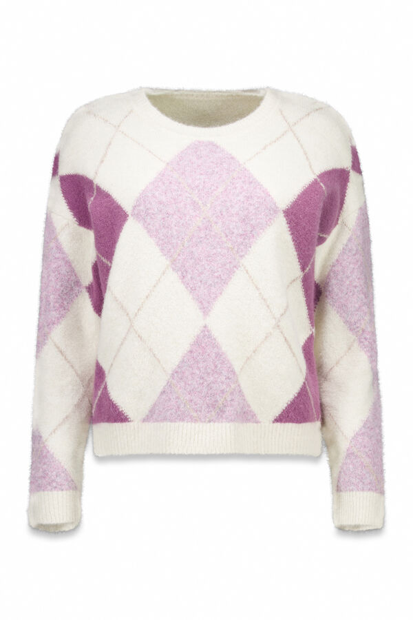 Cortefiel Jersey punto rombos Lila