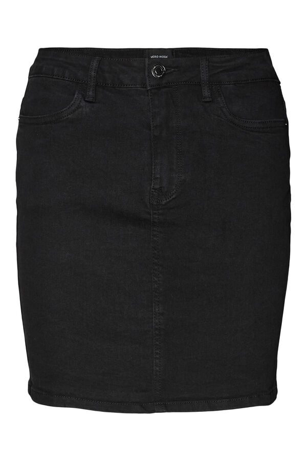 Vero Moda Falda vaquera entallada Negro