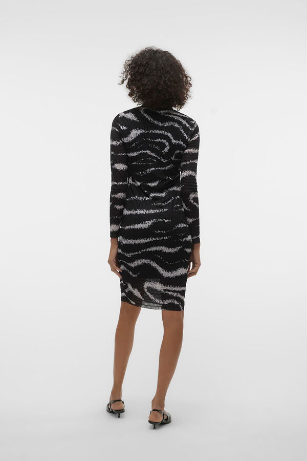 Vero Moda Vestido curto de manga comprida Preto