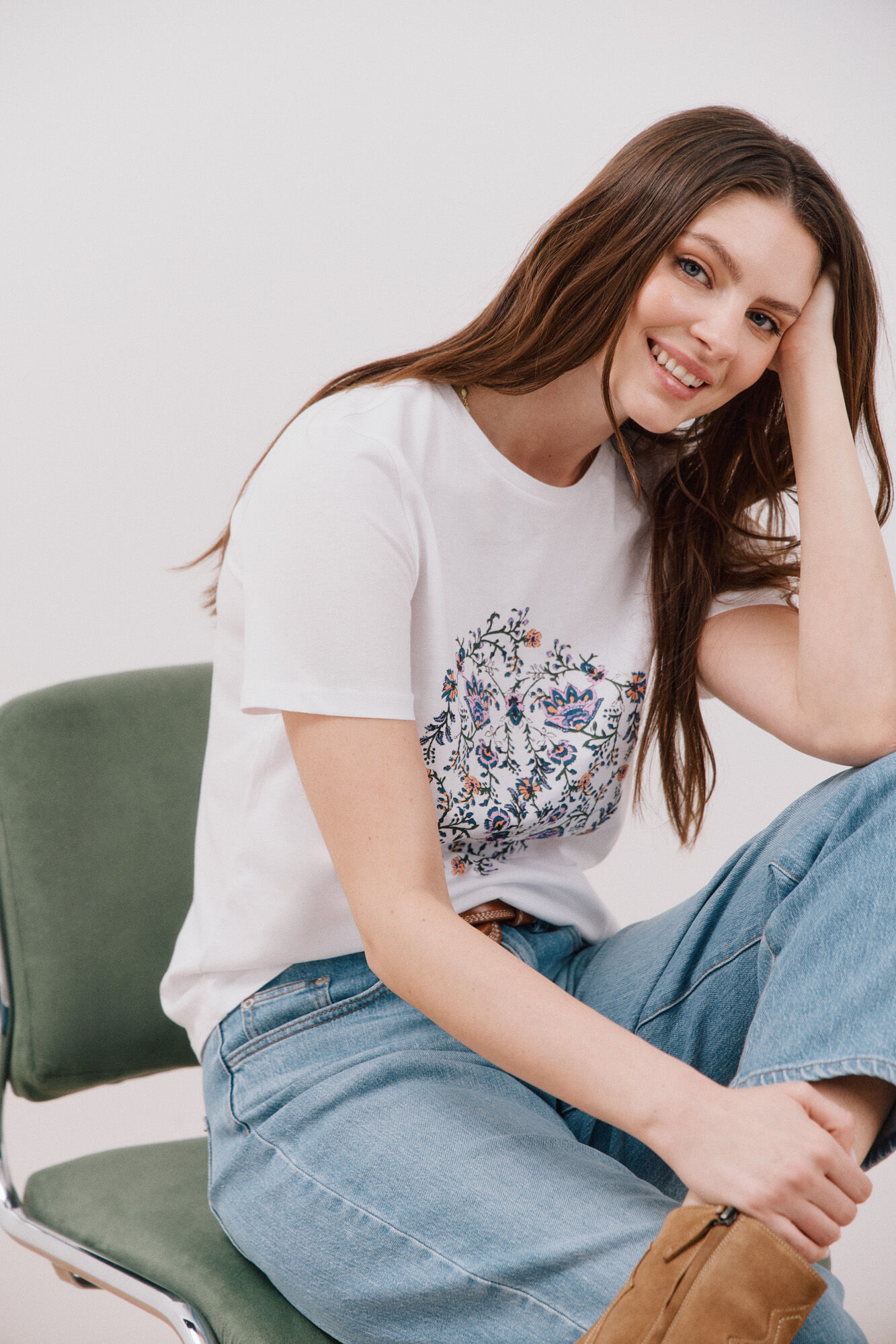 Cortefiel Camiseta estampado floral