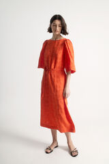 Object Vestido midi estructura Naranja