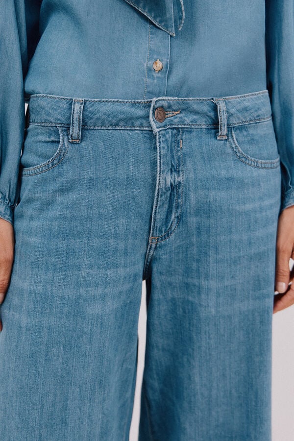 Cortefiel Jeans long palazzo Azul