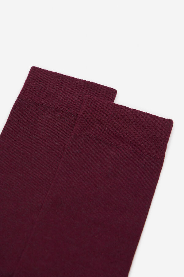 Cortefiel Calcet&iacute;n liso Granate