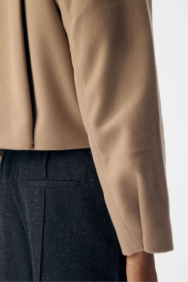 Object Chaqueta fieltro manga larga Beige