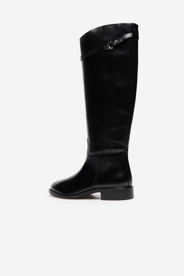 Cortefiel Bota h&iacute;pica piel Negro