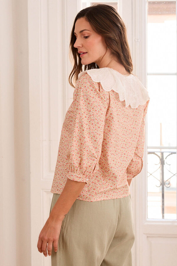 Pol&iacute;n Et Moi Blusa com gola beb&eacute; Bibiana Vermelho