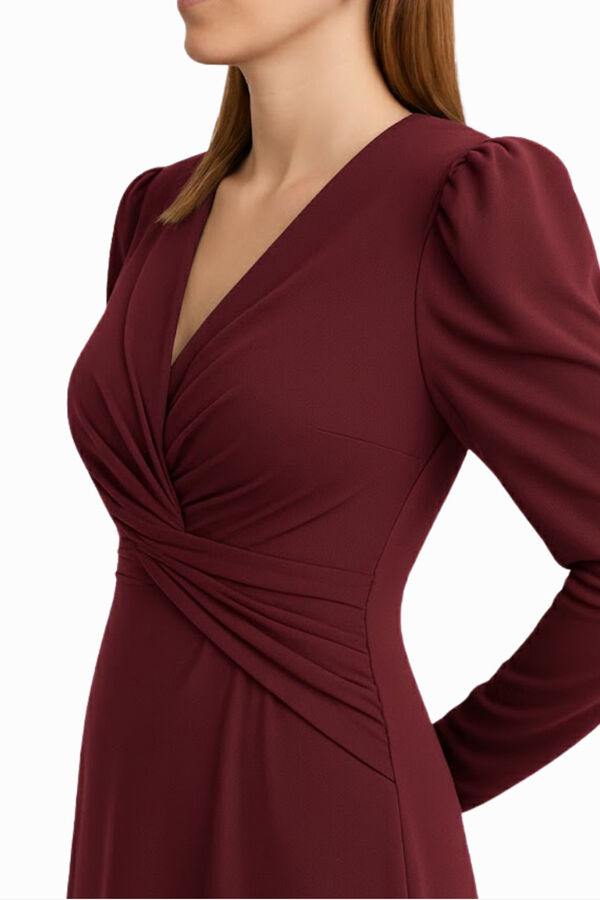 Cupl&eacute; Vestido midi punto Granate