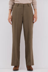 Cortefiel Pantal&oacute;n flare vestir Kaki