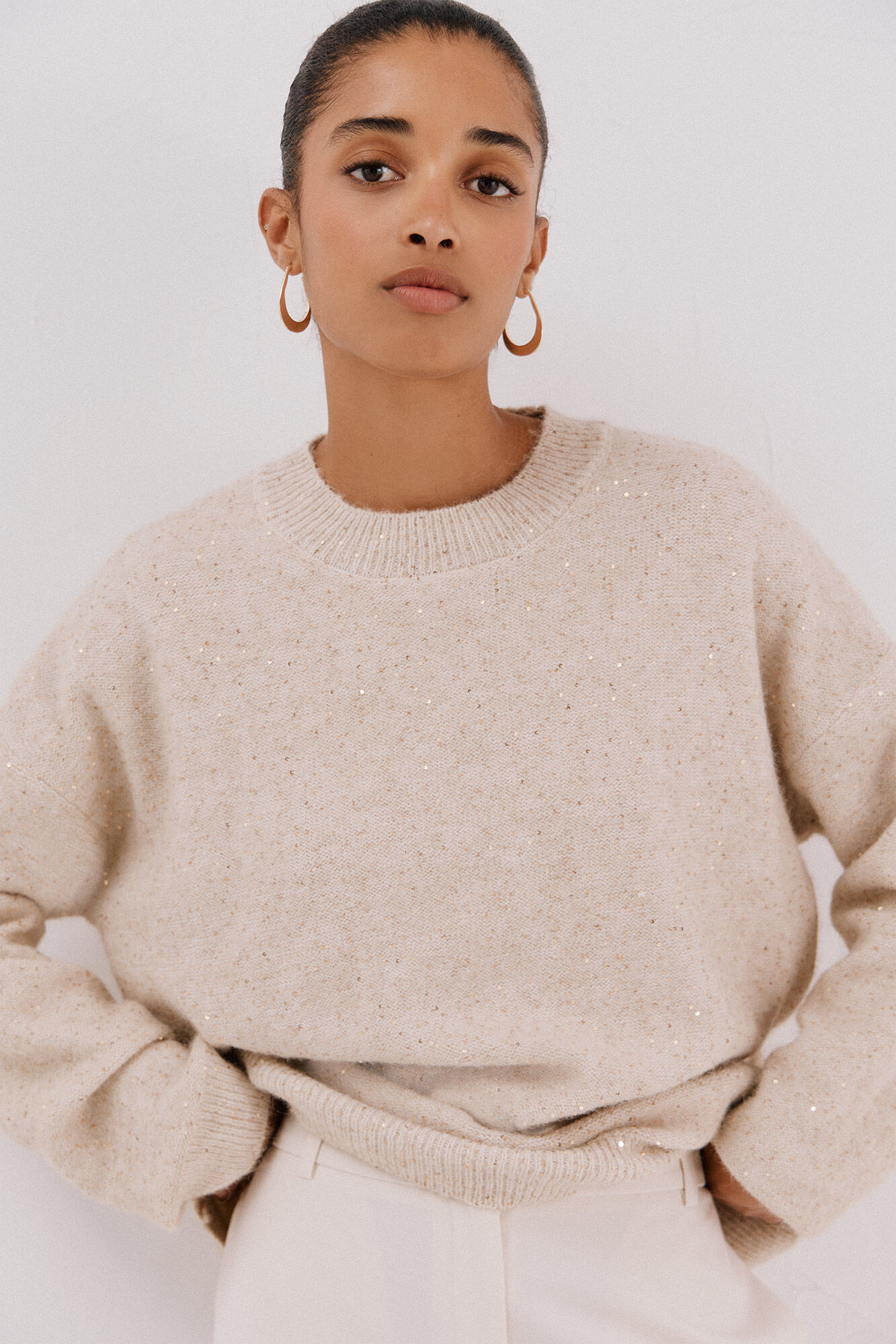 Cortefiel Jersey punto lentejuelas