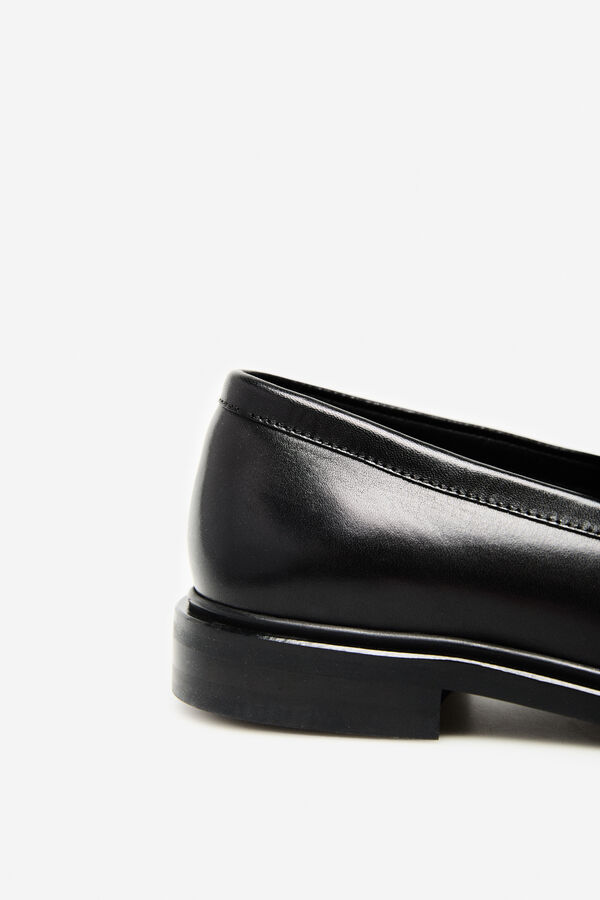 Cortefiel Mocasin vestir piel Negro
