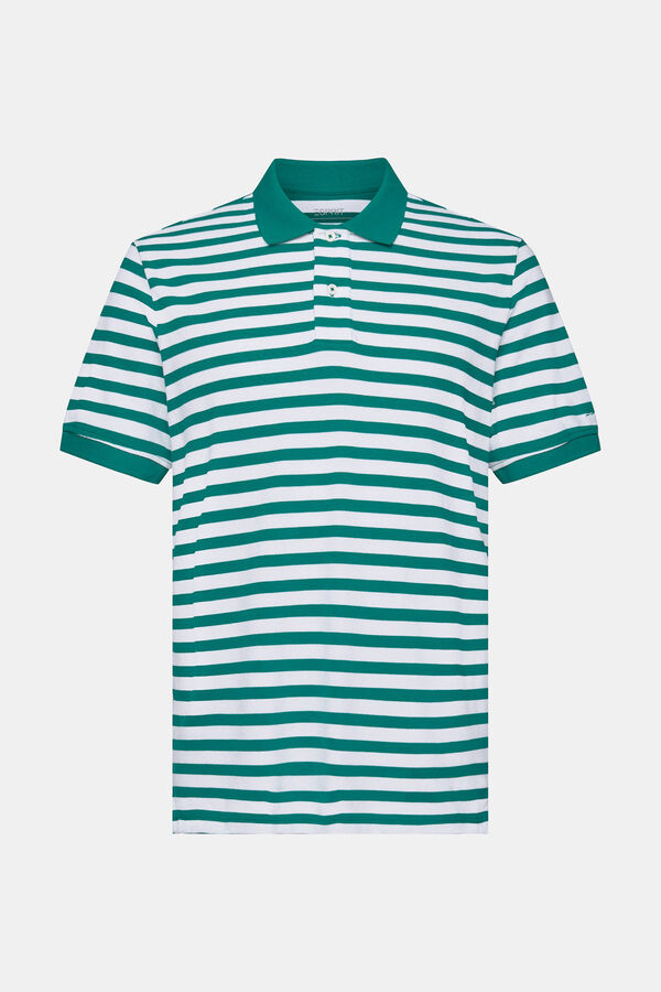 Esprit Polo básico piqué riscas algodão Verde