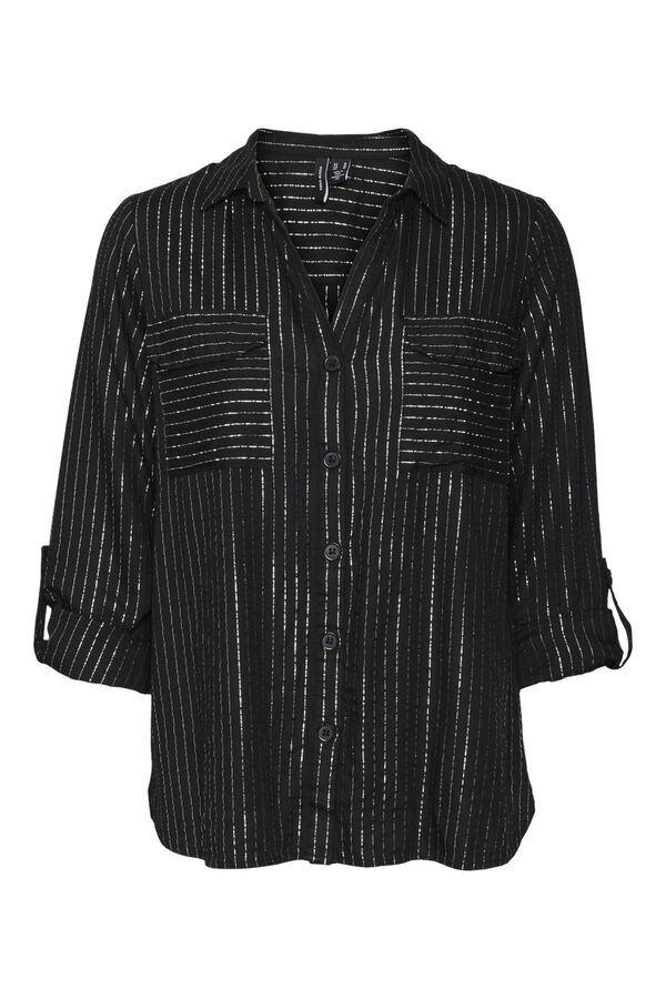 Vero Moda Curve Camisa plus size manga comprida com bolsos  Preto