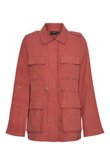 Vero Moda Chaqueta de manga larga con bolsillos frontales Rojo