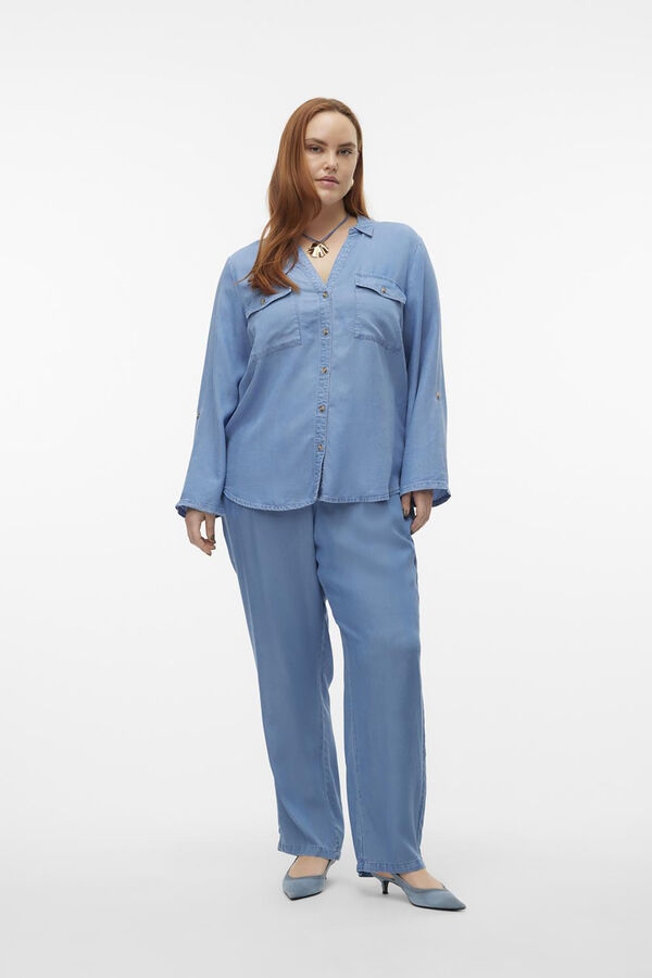 Vero Moda Curve Camisa denim talla grande Azul