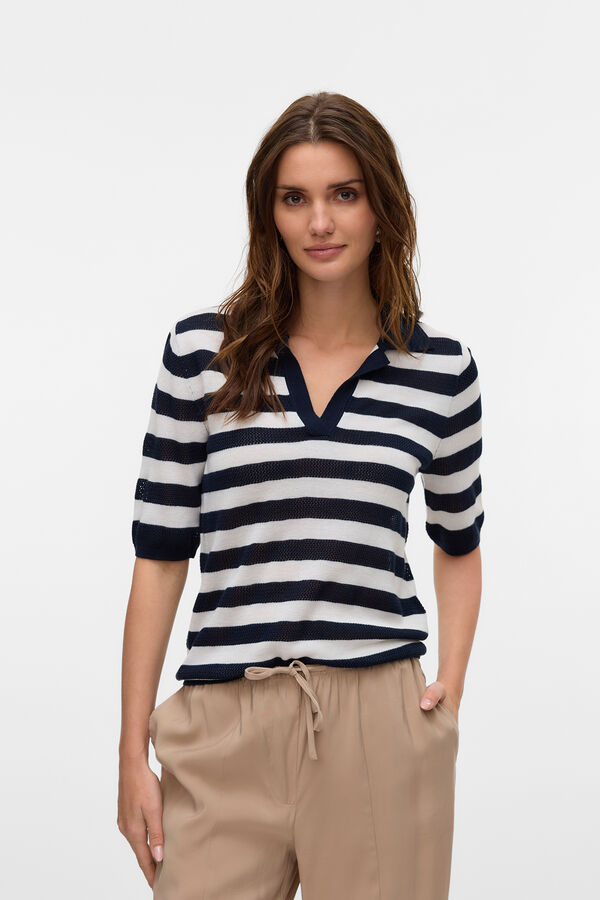 Vero Moda Polo de malha manga curta  Azul