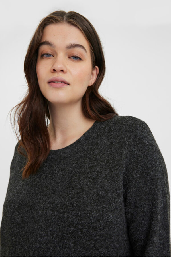 Vero Moda Curve Vestido de punto manga larga talla grande Negro