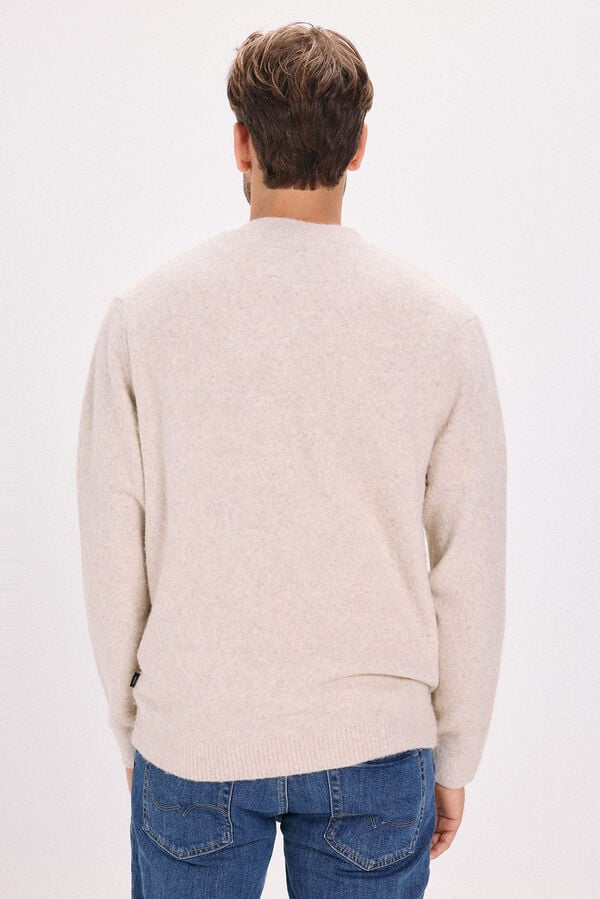 Jack & Jones C&aacute;rdigan b&aacute;sico de punto liso Beige