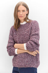 Cortefiel Su&eacute;ter de malha torcido Roxo