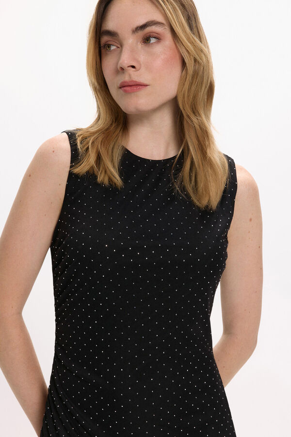 Vila Vestido midi con brillos Negro