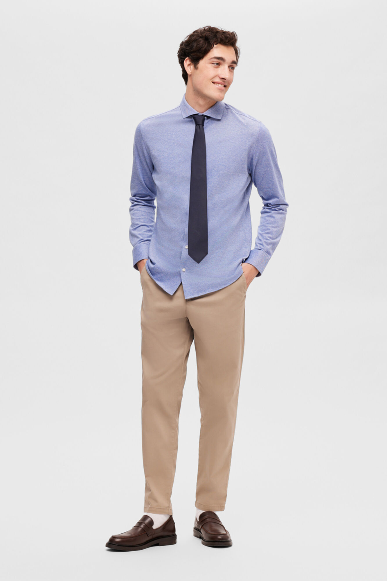 Selected Camisa de piqu&eacute; 100% algod&oacute;n