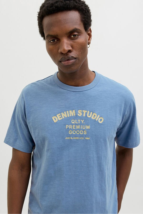 Jack & Jones Camiseta regular fit estampada Azul