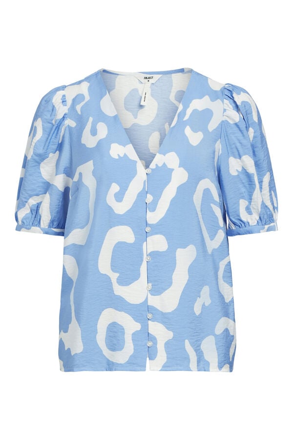Object Blusa Ecovero y mangas globo Azul