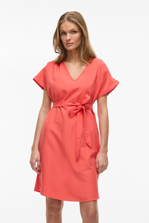 Vila Vestido curto camiseiro Subiu